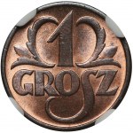 1 grosz 1939 - NGC MS67 RB