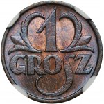 1 grosz 1931 - NGC MS67 RB