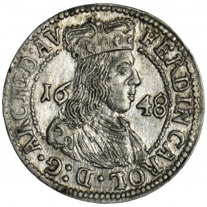 Austria, Ferdinand Karl, 3 Kreuzer Hall 1648