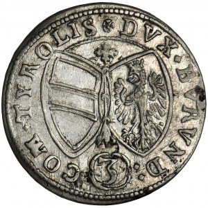 Austria, Ferdinand Karl, 3 Kreuzer Hall 1648