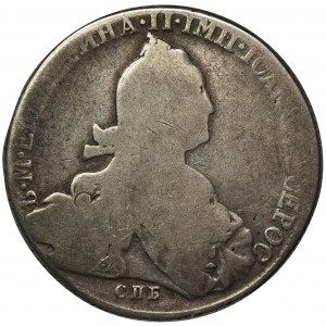 Russia, Catherine II, Rouble Petersburg 1774 СПБ ОЛ