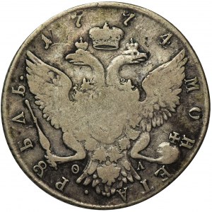 Rosja, Katarzyna II, Rubel Petersburg 1774 СПБ ОЛ