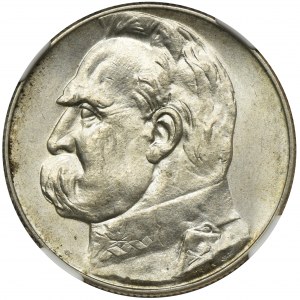 Piłsudski, 5 złotych 1934 - NGC MS62