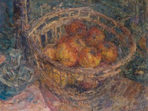 Eugeniusz Eibisch (1895-1987), Martwa natura z jabłkami w koszyku