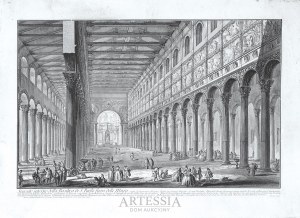 Giovanni Battista (Giambattista) Piranesi (1720-1778), Spaccato interno della Basilica di S. Paolo fuori delle Mura, ok. 1749