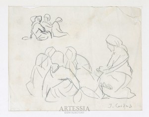 Jan Golus (1895-1964), Siedzące kobiety, 1933