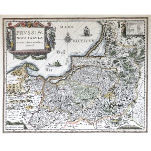 Gasparo Henneberg Erlichenfi, PRUSSIAE Nora Tabula (Karte)