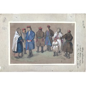 Stanisław Putiatycki, Bäuerliche Kleidung aus der Umgebung von Mielec (Galizien), 1840 - 1850