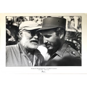 Salas, Ernest Hemingway y Fidel Castro, Cuba 1960 r.