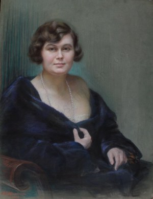 Henryk Krystian Wiercieński (1876-1964), Portret hrabiny Alicji Litow(1928)