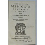 JONSTON Jan, Idea Universae Medicinae Practicae, Libris XII Absoluta.