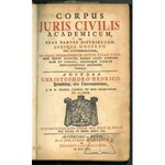 FREIESLEBEN Christian Heinrich, Corpus juris civilis academicum,