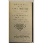 (PAUW Cornelius de), Defense des Recherches Philosophiques sur les Americains.