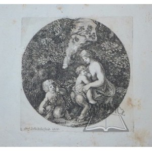 STEFANO della Bella (1610-1664), Żona satyra z dziećmi.