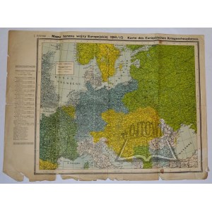 (EUROPA). Feleński J. - Mapa terenu wojny Europejskiej 1914/15.