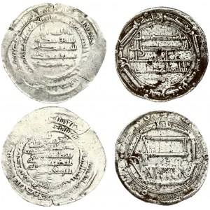ISLAMIC Caliphate 1 Dirham (780-840) Temp. Silver. 2.89 & 3.55g. 25 &28mm. Lot of 2 Coins