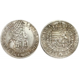 Austria 1 Thaler 1701 Hall. Leopold I (1657-1705). Averse: Old laureate bust right in inner circle. Averse Legend...