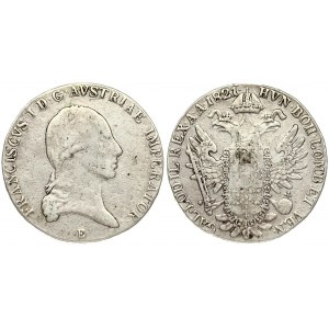 Austria 1 Thaler 1821E Franz II (I)(1792-1835). Averse: Laureate head right. Reverse: Crowned imperial double eagle...