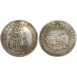 Austria 1 Thaler 1699 Hall. Leopold I (1657-1705). Averse: Old laureate bust right in inner circle. Averse Legend...