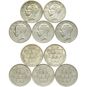 Belgium 50 Francs 1939-1940. Leopold III(1934-1950 ). Averse: Head of Leopold III; left; date below. Reverse...