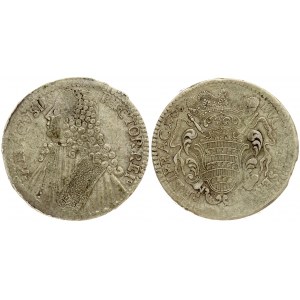 Croatia Ragusa 1Tallero 1768. Averse: Bust left. Averse Legend: RECTOR • REI •RHACVSIN •. Reverse: Crowned ornate arms...