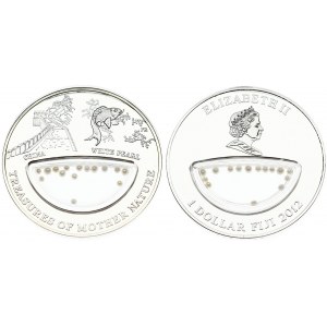 Fiji 1 Dollar 2012 Elizabeth II(1952-). Averse: Bust with tiara right. Reverse: Great Wall and koi fish...