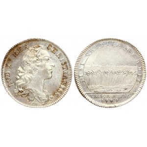 France Token CHAMBER OF THE ROYAL TREASURE 1749. Averse: Bust on the right of Louis XV; signed fm. LUD. XV. REX...