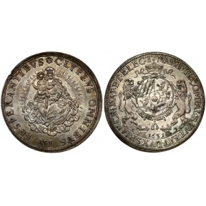Germany BAVARIA 1 Thaler 1631 Maximilian I(1623-1651). Averse: Crowned oval shield of 4-fold arms of Bavaria and Pfalz...
