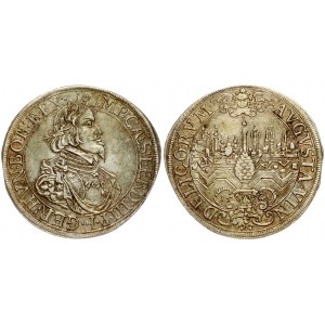 Germany AUGSBURG 1 Thaler 1641 Ferdinand III (1637-1657). Averse: City view with large pine cone in center...
