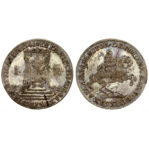 Germany SAXONY 1 Grosz 1741 Friedrich August II(1733-1763). Averse: Friedrich August on rearing horse right. Reverse...