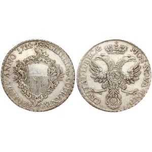 Germany LÜBECK 48 Schilling 1752 JJJ Averse: Crowned imperial eagle; large 48 in circle on breast; oval shield of mayor...