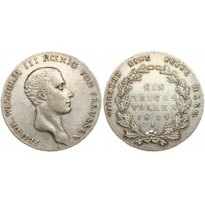 Germany PRUSSIA 1 Thaler 1814 A Friedrich Wilhelm III(1797-1840). Averse: Head right. Averse Legend: FRIEDR...