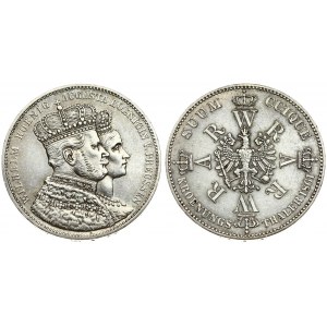 Germany PRUSSIA 1 Thaler 1861A Coronation of Wilhelm and Augusta. Wilhelm I(1861-1888). Averse...