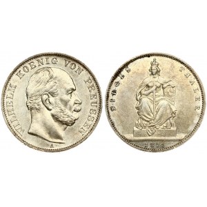 Germany PRUSSIA 1 Thaler 1871A Victory over France. Wilhelm I(1861-1888). Averse: Head right. Averse Legend...