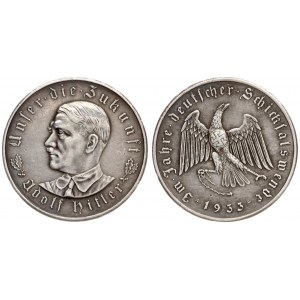 Germany Third Reich Small Medal 1933. Adolf Hitler (1889-1945). Medal (1933). By O. Glöckler. Commemorating Hitler...