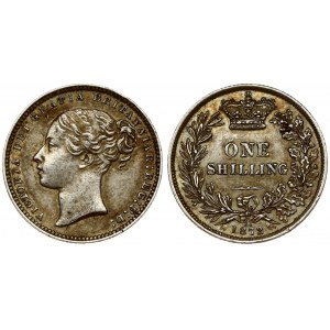 Great Britain 1 Shilling 1872 Victoria(1837-1901). Averse: Low relief. Averse Legend: VICTORIA DEI GRATIA BRITANNIAR...