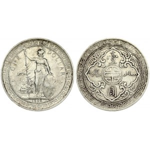 Great Britain 1 Dollar 1898(B) Victoria (1837-1901). Averse: Britannia standing. Reverse: Oriental designs on cross...