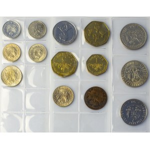 Haiti Centimes & Gourdes (1881-1995). Mostly UNC. Lot of 14 Coins