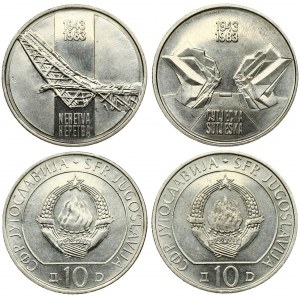 Yugoslavia 10 Dinara 1983 40th Anniversary - Battle of Neretva River & 40th Anniversary - Battle of Sutjeska River...