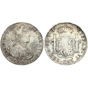 Mexico SPANISH COLONY 8 Reales 1808 TH Ferdinand VII(1808-1833). Averse: Armored laureate bust right. Averse Legend...
