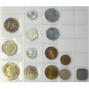 Myanmar (Burma) Kyats & Pyas (1966-2000). Mostly UNC. Lot of 14 Coins