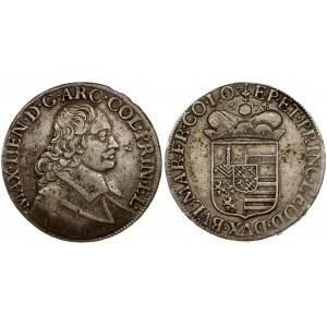 Liege 1 Patagon 1674 Maximilian Heinrich (1650-1688). Averse: Bust of Maximilian Henry right. Averse Legend: MAX • H(EA...