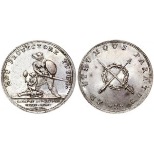 Switzerland Medal 1776 Bern Canton. Averse:HOC PROTECTORE TUTUS. Reverse: AD UTRUMQUE PARATUS. Silver. Swiss Medal-639...