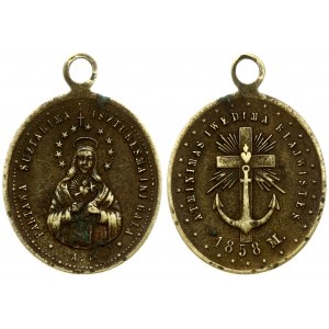 Lithuania Medal 1858 Vilnius Averse: PARTAWA SUZTARIMA ... Reverse: ATMINIMAS  IWEDIMA BLAJWISTES 1858 M. Brass...
