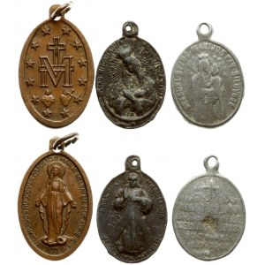 Lithuania Religious Medallions (1830-1900). Bronze. Zink. Weight approx: 11.09g. Diameter: 24x13 mm...