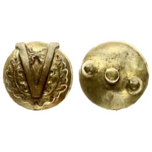 Lithuania Badge Victoria Trade Base (1906). Is believed to have been allowed by Slapelienes Bookstore. Brass. Suffix ...