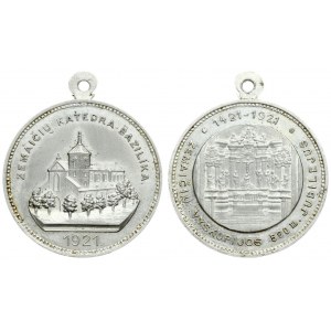 Lithuania Medal 1921 500 year  anniversary of the diocese Catedral of Samogitia 1421-1921. Aluminum. Weight approx: 5...