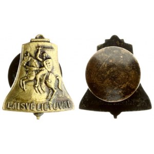 Lithuania Clasp Bell of Freedom for Lithuania 1922. Brass. Weight approx: 3.51g. Diameter...