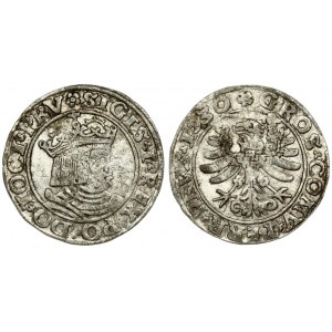 Poland 1 Grosz 1530 Torun. Sigismund I the Old(1506–1548). Averse Lettering: *SIGIS *I* REX *PO* DO* TOCI* PRV...