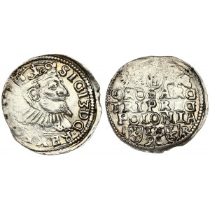 Poland 3 Groszy 1596 Poznan. Sigismund III Vasa (1587-1632). Crown coins. Averse: Crowned bust right. Reverse: Value...